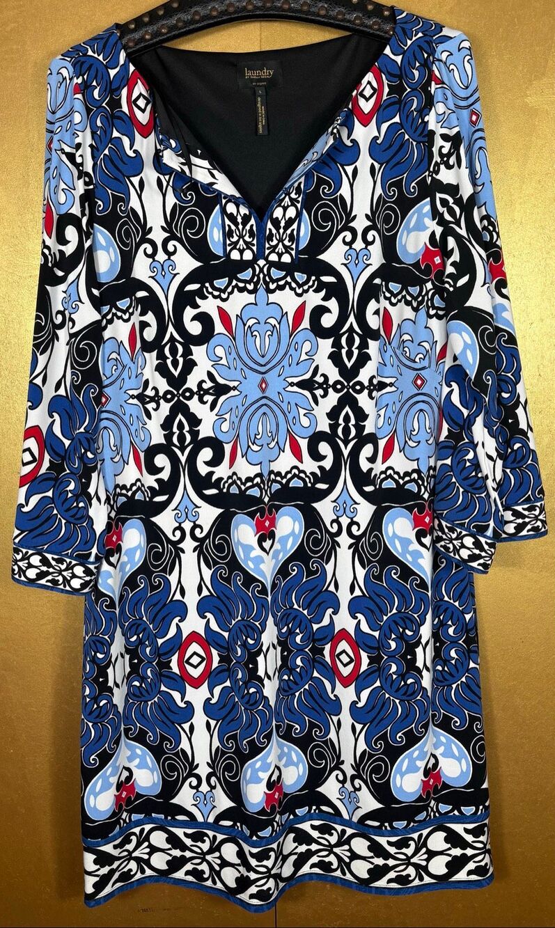 Laundry by shelli segal paisley print dress size L